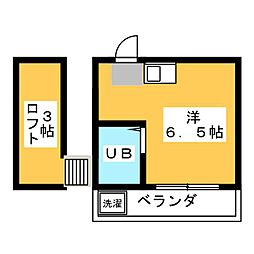 ハウス浅間 ワンルームの間取図画像