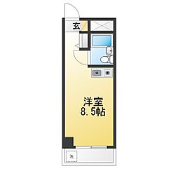 ライオンズマンション平沼橋第2 ワンルームの間取図画像