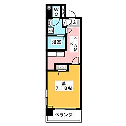 ミーレ横濱 1Kの間取図画像