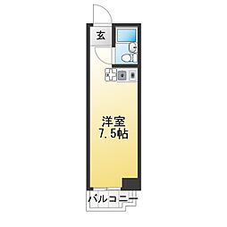 ライオンズマンション横浜西口 ワンルームの間取図画像