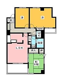 アーヴァイン山太 4階3LDKの間取り