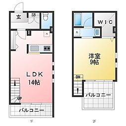 レジェンドスクエア三ツ境1 1LDKの間取図画像