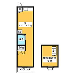 横浜フェニックス ワンルームの間取図画像