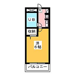 ホークメゾン瀬谷 1Kの間取図画像