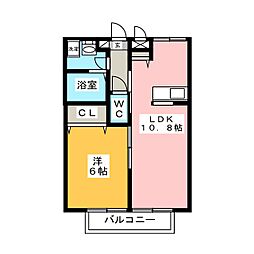 ハイタウンC 1LDKの間取図画像