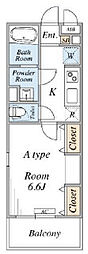 リブリ・agington 1Kの間取図画像
