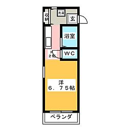クリヤーハウス鵠沼 ワンルームの間取図画像
