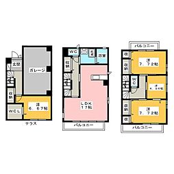 カレッツァ2番館 4LDKの間取図画像