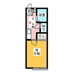 ジョワイユ鎌倉 1Kの間取図画像