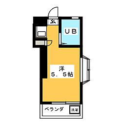 ピュアハウス ワンルームの間取図画像
