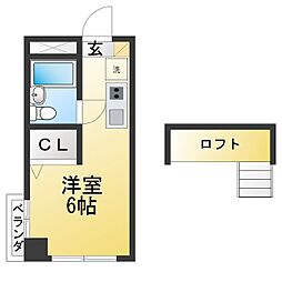 パル本郷台 ワンルームの間取図画像