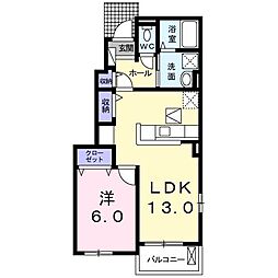 メゾンド御所見2 1LDKの間取図画像
