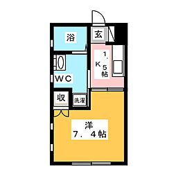 ParkAvenue 1Kの間取図画像