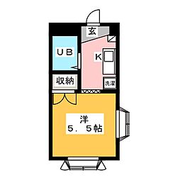 湘南台ニューエスタ21 1Kの間取図画像