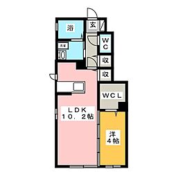 ドルチェ高座渋谷 1LDKの間取図画像