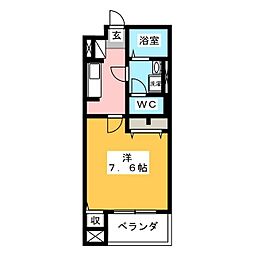 ポライトリー 1Kの間取図画像