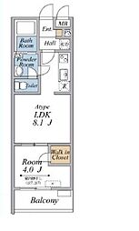 リブリ・Forestria 1LDKの間取図画像