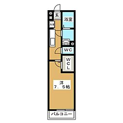 リブリ・けやき南台 1Kの間取図画像