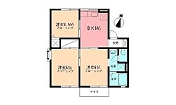 フォートレス大津 3DKの間取図画像