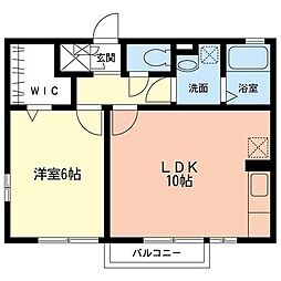 ウィル・アイコー 1LDKの間取図画像