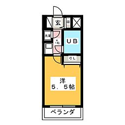 ライオンズマンション本厚木第3 1Kの間取図画像