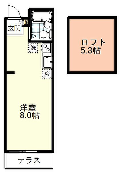 コージーフラット 106｜東京都国立市中1丁目(賃貸アパート1R・1階・17.11㎡)の写真 その4