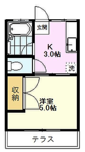 画像3:シティハイムカヤマ、102号室、1Ｋ