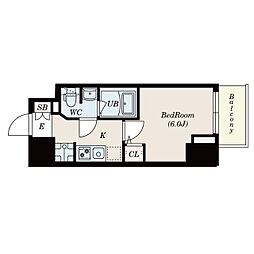 S-RESIDENCE松戸Licht 1Kの間取図画像