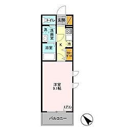Magnoliacourt2 1Kの間取図画像