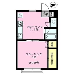 ラセゾン吉祥寺 1DKの間取図画像