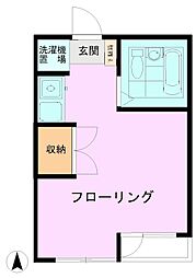 ハイツ柴田 1Kの間取図画像