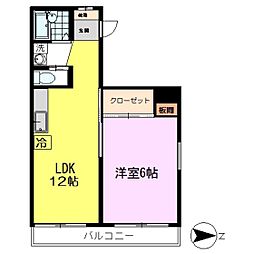 古谷ビル 1LDKの間取図画像