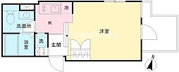 LAPiS原宿II 1階ワンルームの間取り