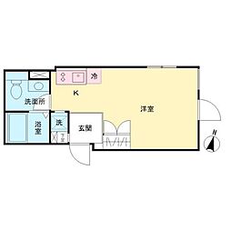 ラピス原宿2 ワンルームの間取図画像