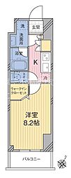 MODIERHATAGAYA 1Kの間取図画像