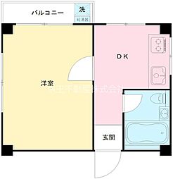 ハイツチバ 1Kの間取図画像
