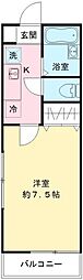 サウスBear 1Kの間取図画像