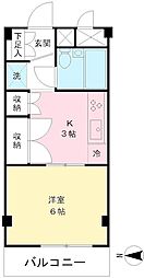 Fコート 1Kの間取図画像