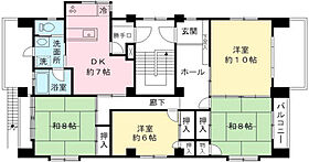 ブランシェ佳寿 301 ｜ 東京都府中市天神町４丁目3-17（賃貸マンション4DK・3階・106.82㎡） その2