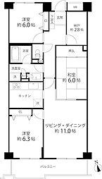 T'sgarden府中 3SLDKの間取図画像