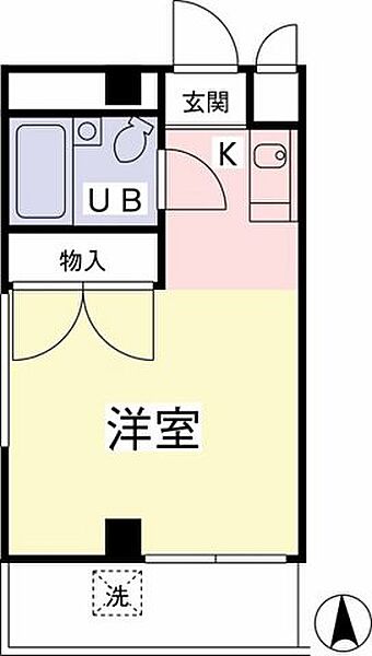 アーバンタカノ 303｜東京都多摩市桜ヶ丘１丁目(賃貸マンション1R・3階・16.20㎡)の写真 その2