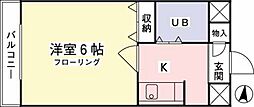マ・メゾン 1Kの間取図画像
