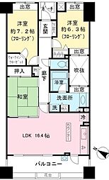 ライオンズグローベル京王永山 3LDKの間取図画像