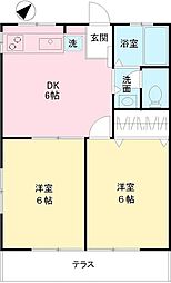 ハイム・カルミア 2DKの間取図画像