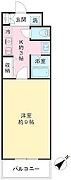 ROXYTAKAHATA2411 1Kの間取図画像