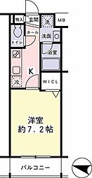 フィシオ橋本 1Kの間取図画像