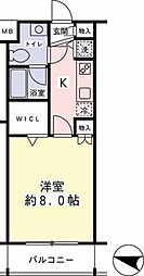 フィシオ橋本 1Kの間取図画像