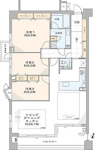 間取り ファミール・グラン神戸北野ザ・クラブハウス 2階/203