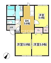 フローラルヒルズA 102 ｜ 愛知県蒲郡市金平町荒木（賃貸アパート3DK・1階・50.54㎡） その2