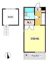 サンシティ松山 205 ｜ 愛知県額田郡幸田町大字大草字松山（賃貸アパート1R・2階・21.60㎡） その2